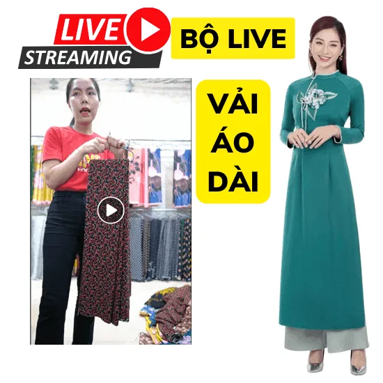 Bộ thiết bị livestream bán vải áo dài cao cấp