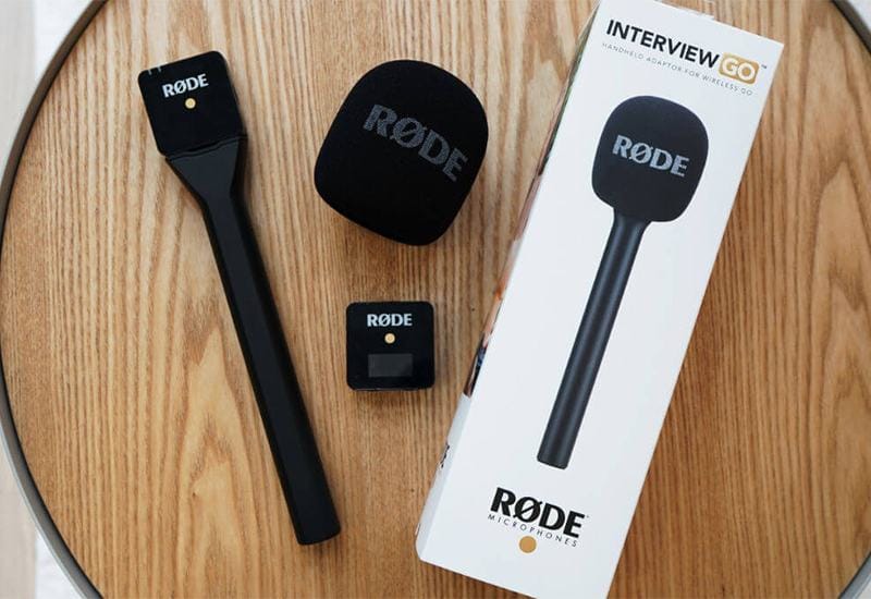 Rode interview go cây gắn phỏng vấn micro không dây