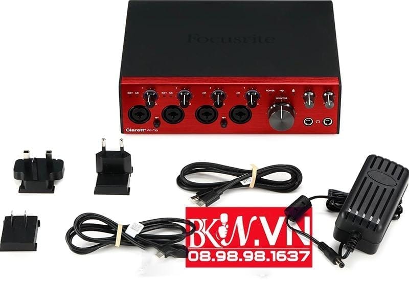 Bộ Sound card thu âm Focusrite Clarett+ 4Pre USB-C