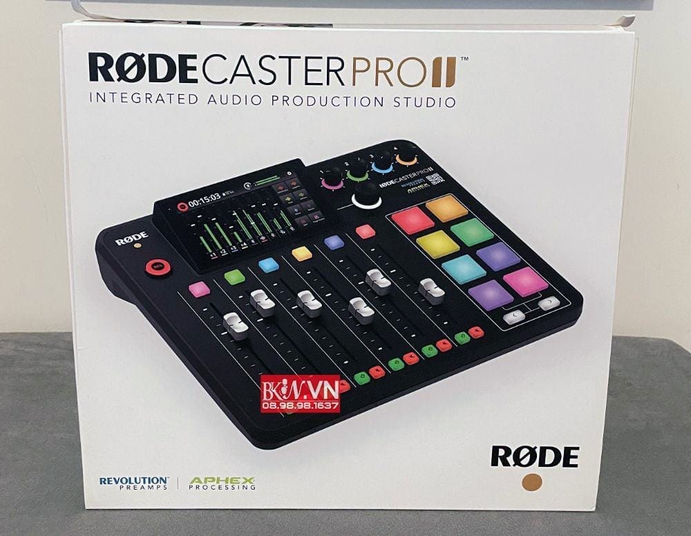 Rode Caster Pro II sound card và mixer thu âm livestream hộp