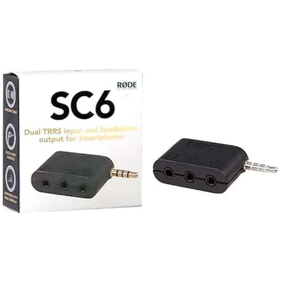 Đầu chuyển đổi Rode sc6 micro và tai nghe