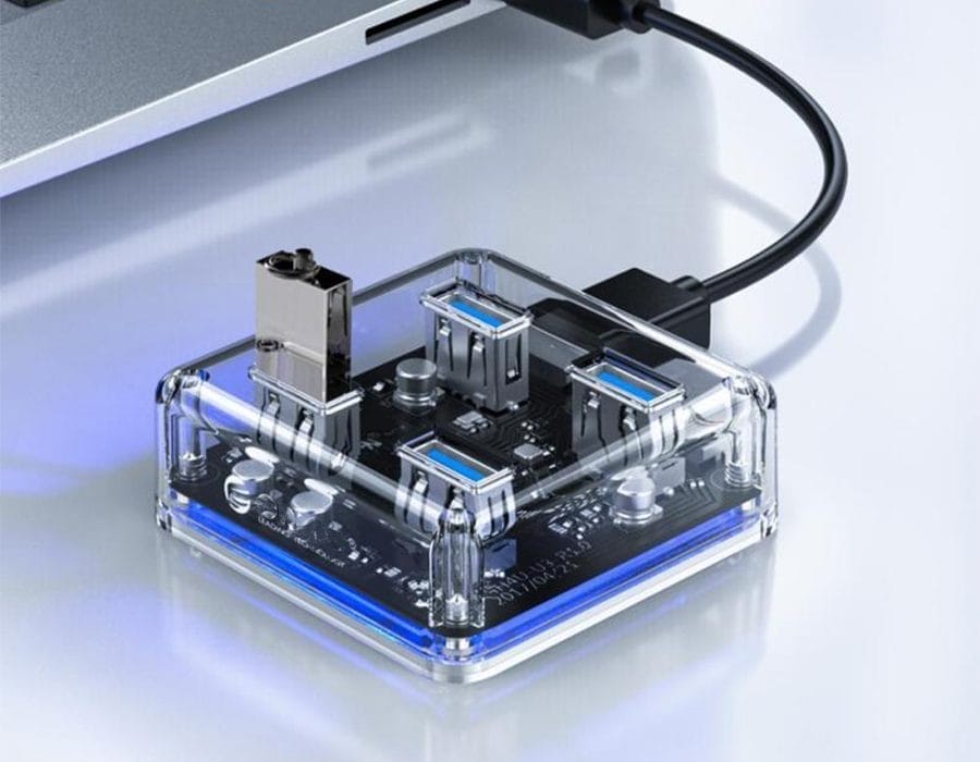 Bộ Hub Chia USB 3.0 - 4 cổng trong suốt 5