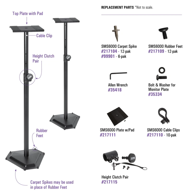 Chân đế loa Onstage SMS6600p Hex Base 2