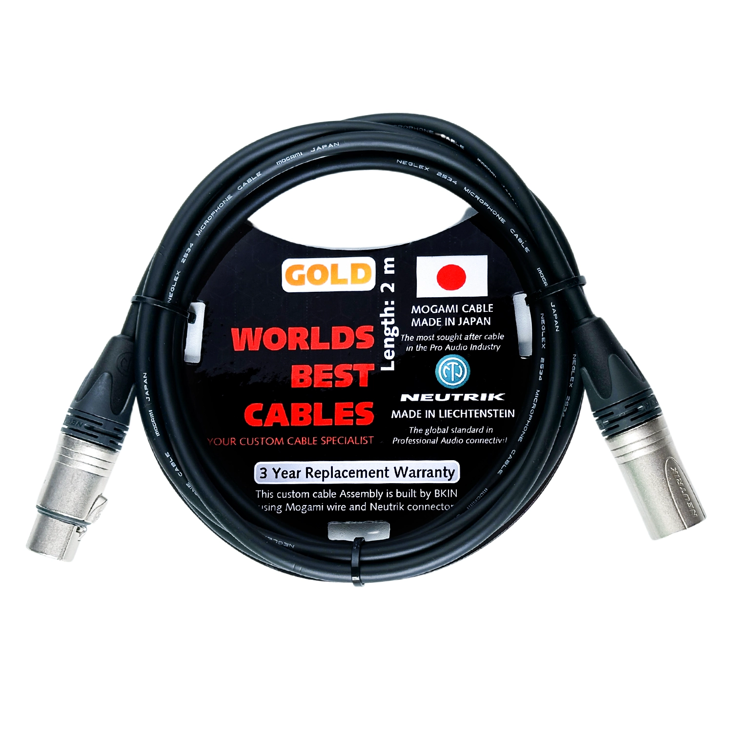 Dây Cáp Micro Mogami 2534 Neutrik XLR-XLR 2 Mét