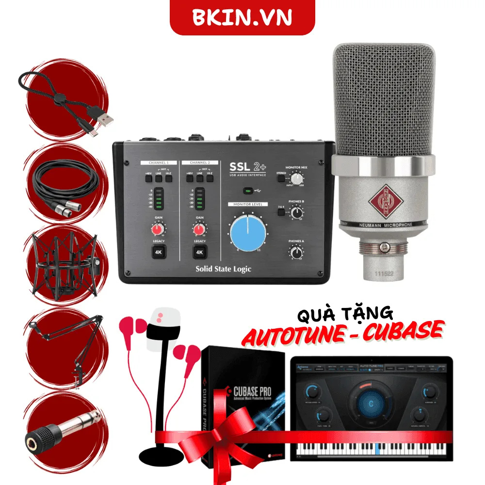 Combo Thu Âm SSL 2+ và Mic TLM 102 Neumann