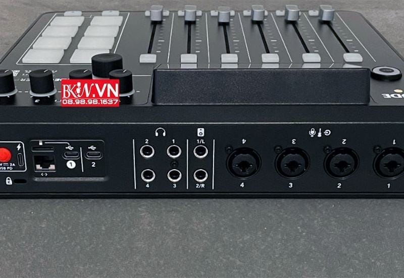 Rode Caster Pro II sound card và mixer thu âm livestream 3 Rode Caster Pro II audio interface cổng kết nối