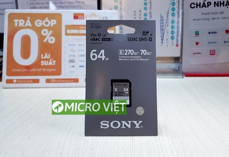 SDXC Sony 64GB 270Mb chinh hang
