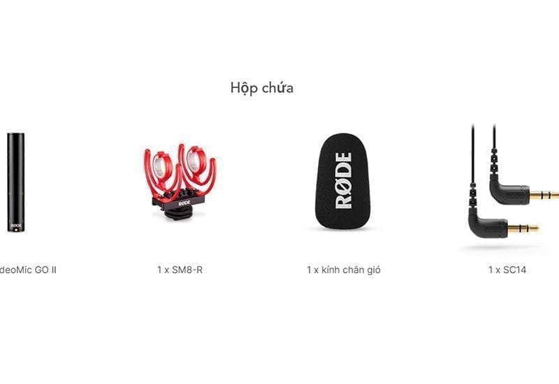 VideoMic GO II bộ sản phẩm
