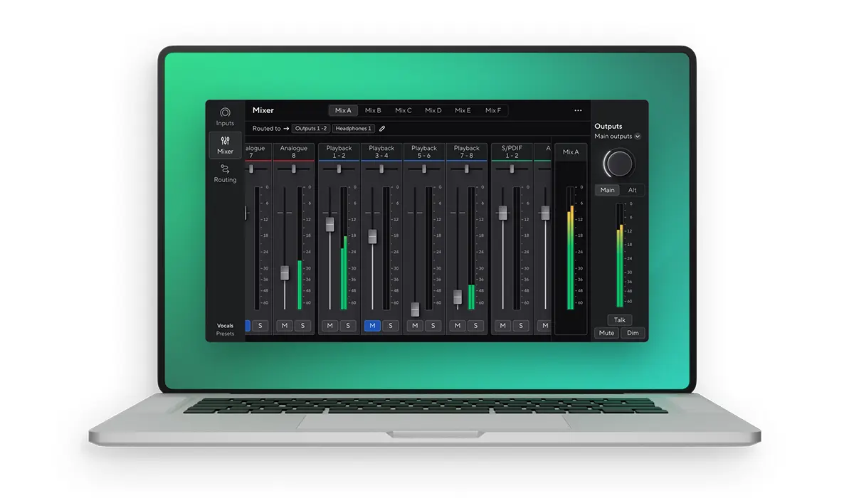 Sound card Focusrite Scarlett 18i16 gen 4 phan mem moi