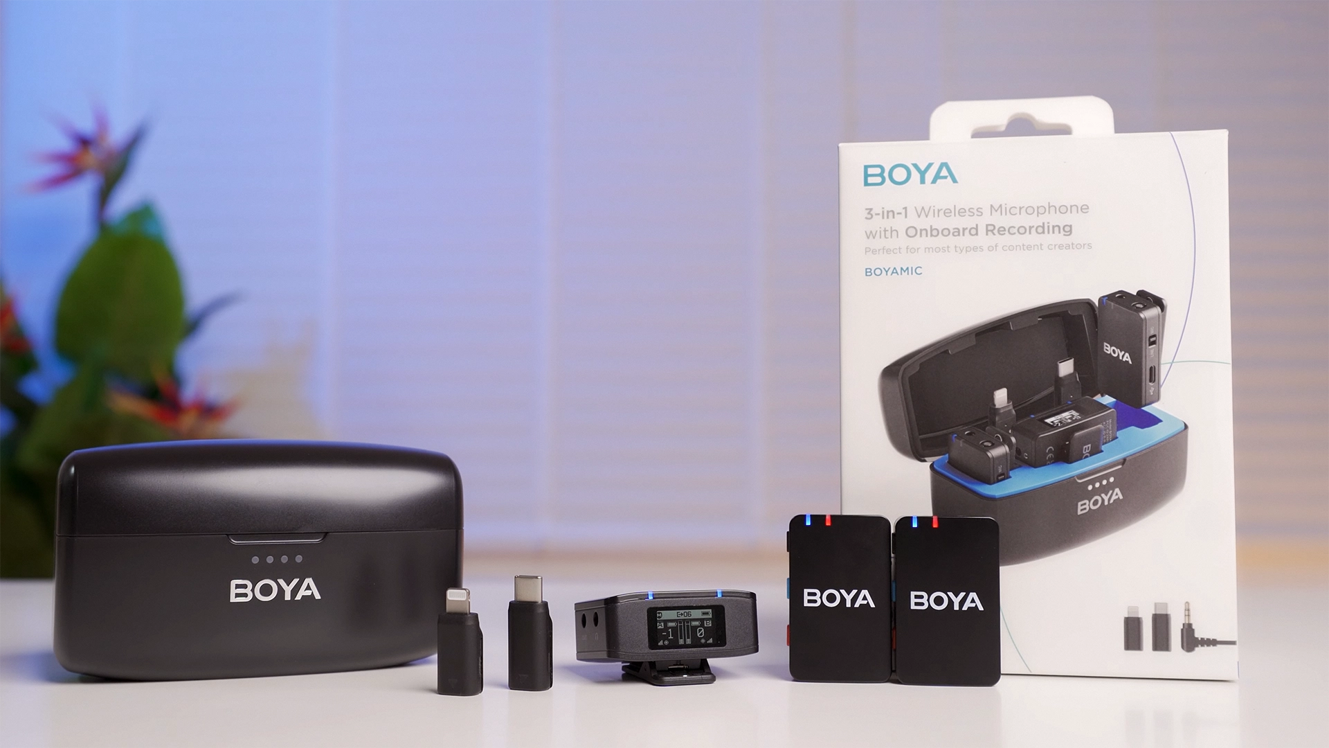 Micro thu âm không dây Boyamic All in one 3 boyamic tron bo