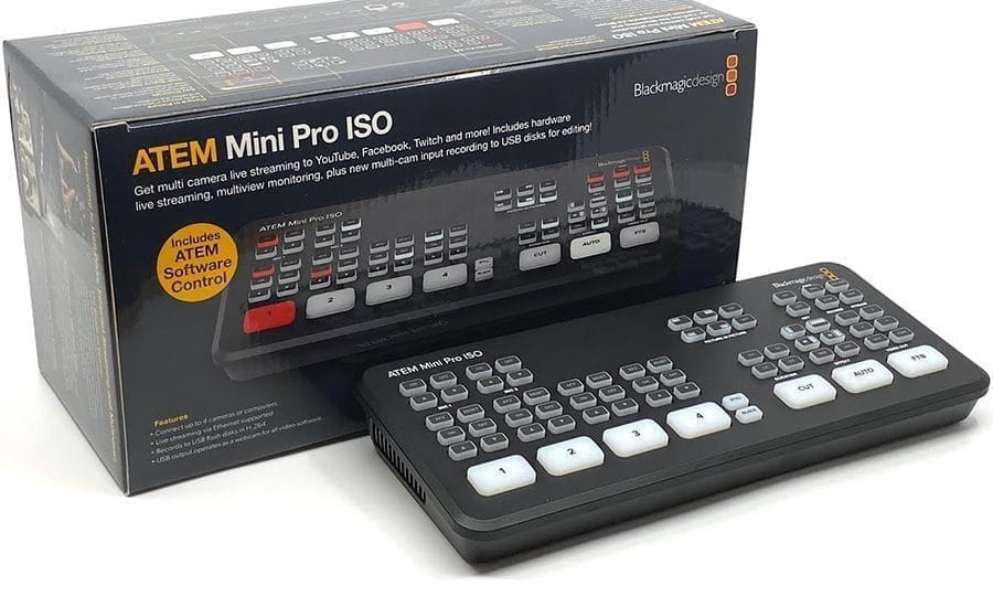 hinh livestream ATEM Mini Pro ISO thuc te