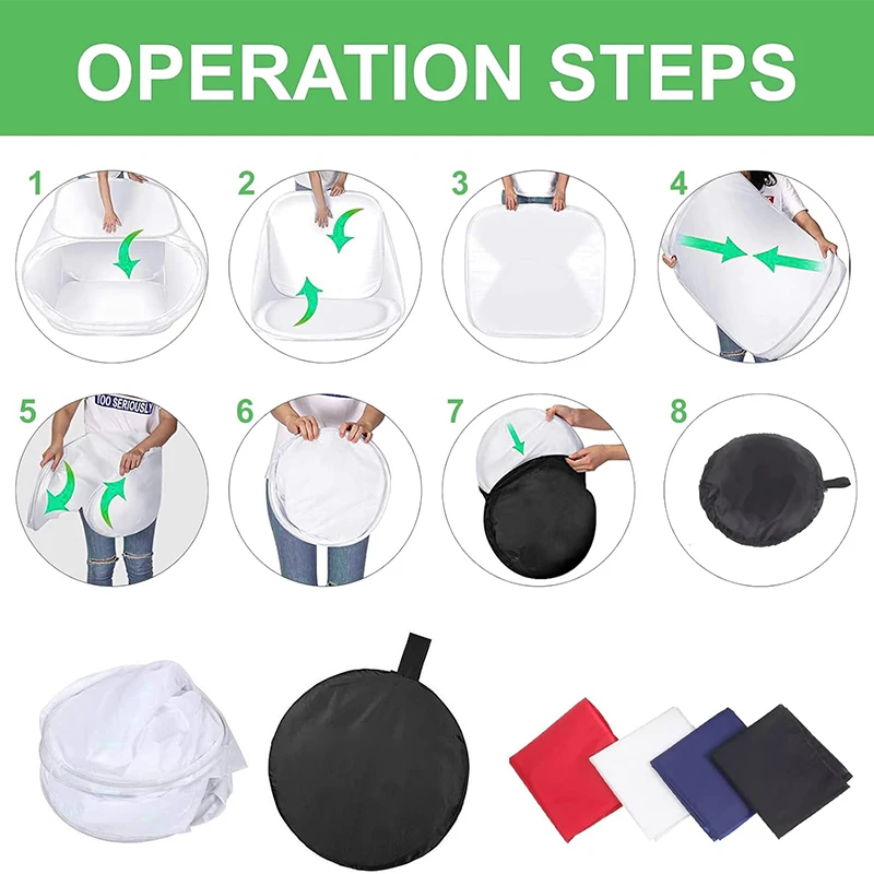 Hộp chụp ảnh sản phẩm 90x90 cm - trắng 3 huong dan su dung