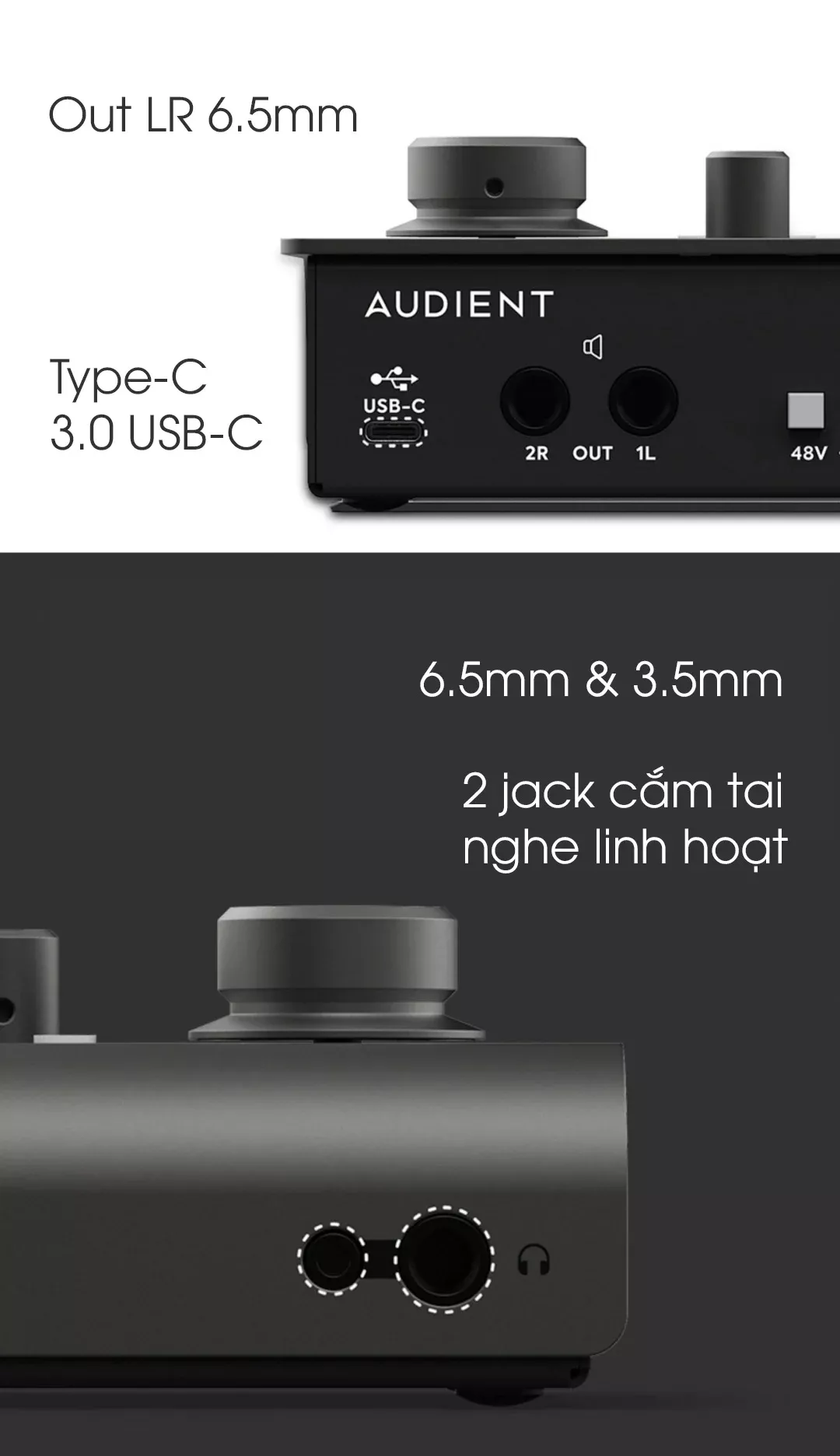 Sound Card Audient iD4 MKII Hàng Chính Hãng 3 id4 mkii huong dan