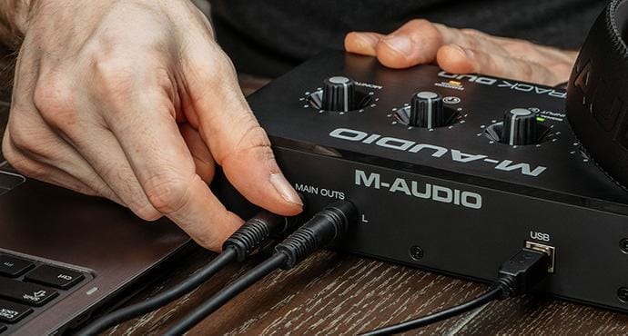 Sound card m-track duo chính hãng m-audio 3 m track duo cam loa