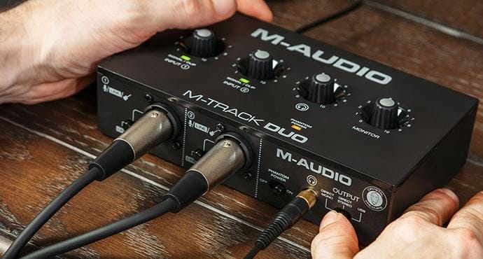 Sound card m-track duo chính hãng m-audio 4 m track duo micro