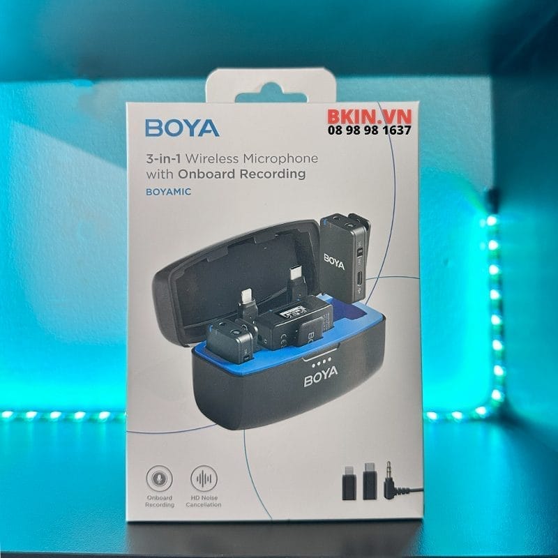 Micro thu âm không dây Boyamic All in one 1 micro cai ao boyamic