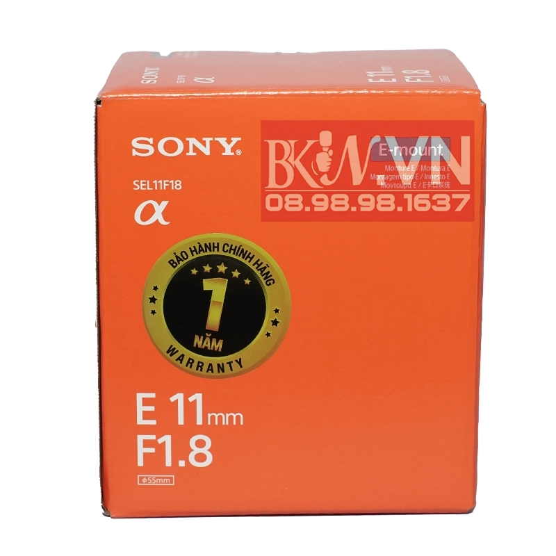 ong kinh lens sony 11mm F1.8
