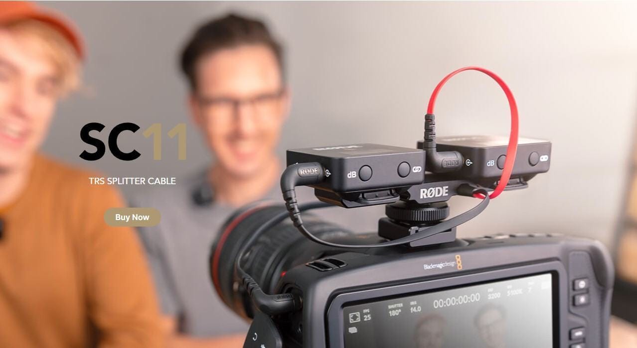 Rode cable sc11 chia ra làm 2 jack 3.5