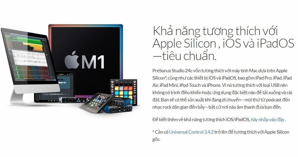 Sound card thu âm Presonus studio 24c mới nhất 2 sound card 24c