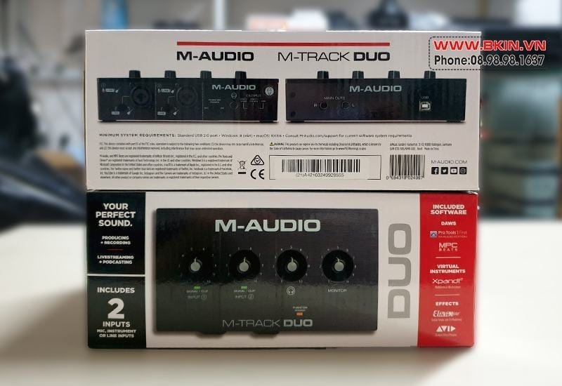 Sound card m-track duo chính hãng m-audio 5 sound card m track duo chinh hang moi ve