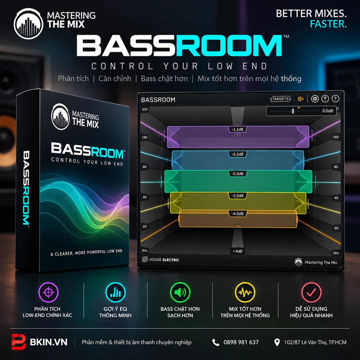 Mastering The Mix BASSROOM plugin Mastering The Mix BASSROOM – Plugin Cân Chỉnh Bass & Low-End Bản Quyền - Ảnh 1