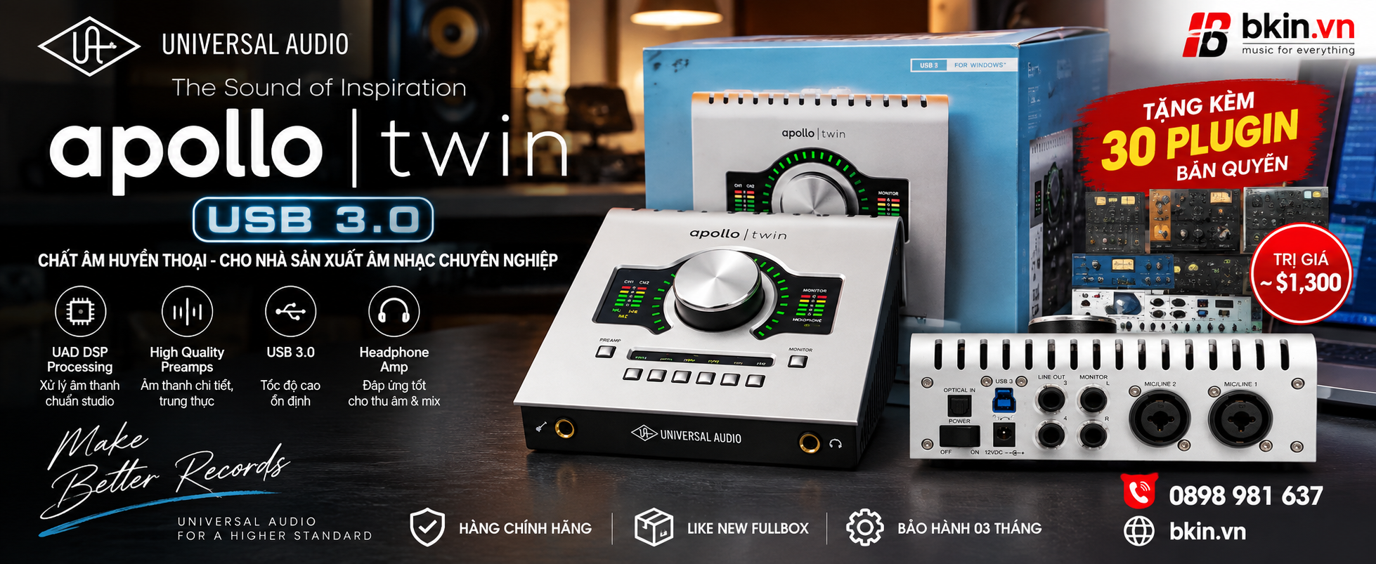 banner apollo twin usb 3.0 chinh hang